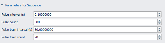 Figure 7: Sample sequence parameters.
